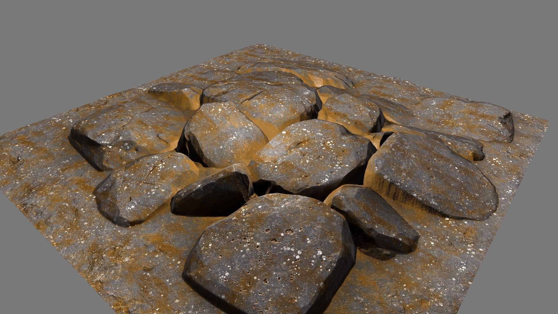 floor rock 04 Low-poly 3D model_5