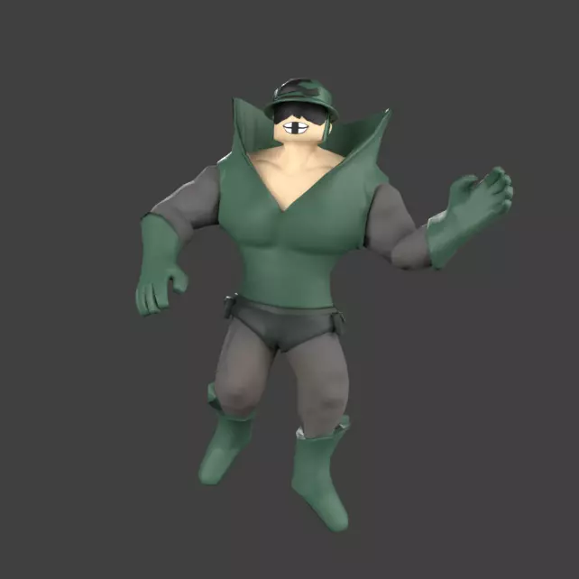 SWAT Commando Low-poly 3D model