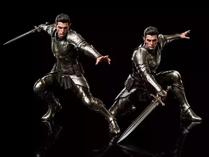 Elven Warrior Character - GameReady