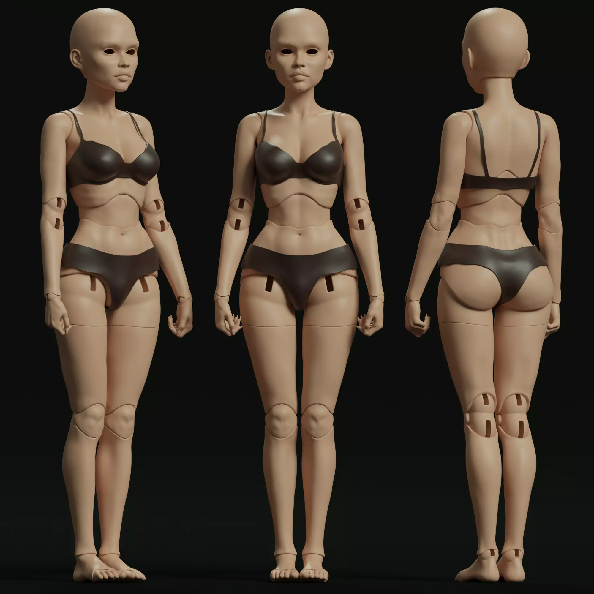 Vanessa 3D BJD Doll articulateddolls bjdprinting 3D model
