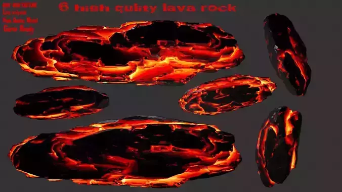 lava rocks 1 Low-poly 3D model