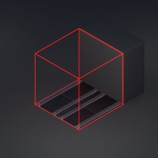 Sci-Fi Ladders and Stairs Package Red Version Low-poly 3D model_92