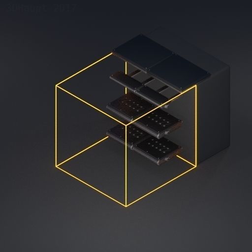 Sci-Fi Ladders and Stairs Package Red Version Low-poly 3D model_47