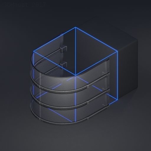 Sci-Fi Ladders and Stairs Package Red Version Low-poly 3D model_33