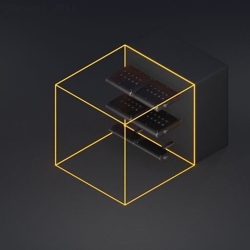 Sci-Fi Ladders and Stairs Package Red Version Low-poly 3D model_45