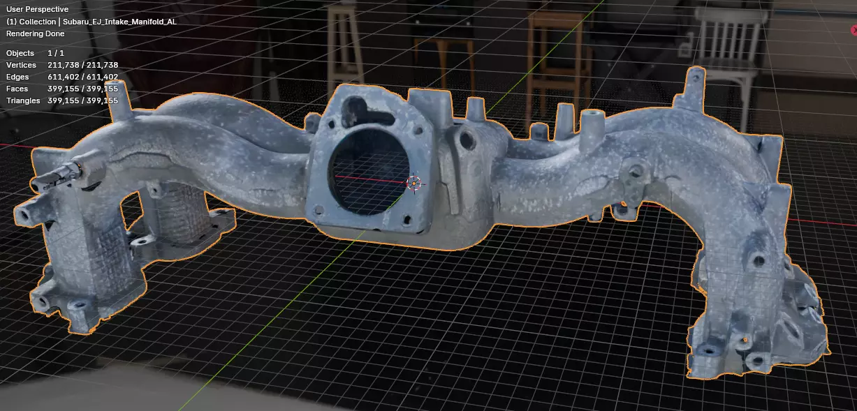 Subaru Intake Manifold Aluminum 14001AA951 2000-2002 Scan 3D model