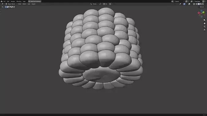 Corn Cob Piece Sliced 3D print model 7