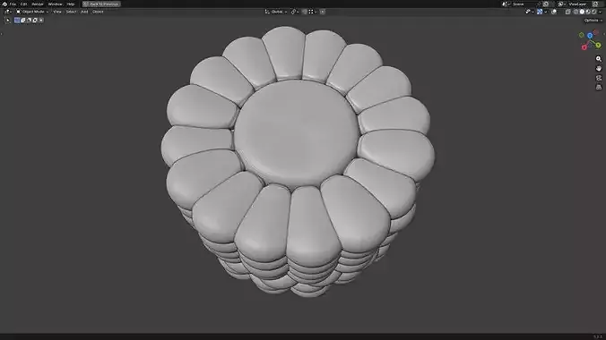 Corn Cob Piece Sliced 3D print model 5