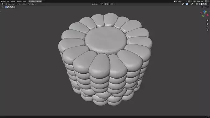 Corn Cob Piece Sliced 3D print model 4
