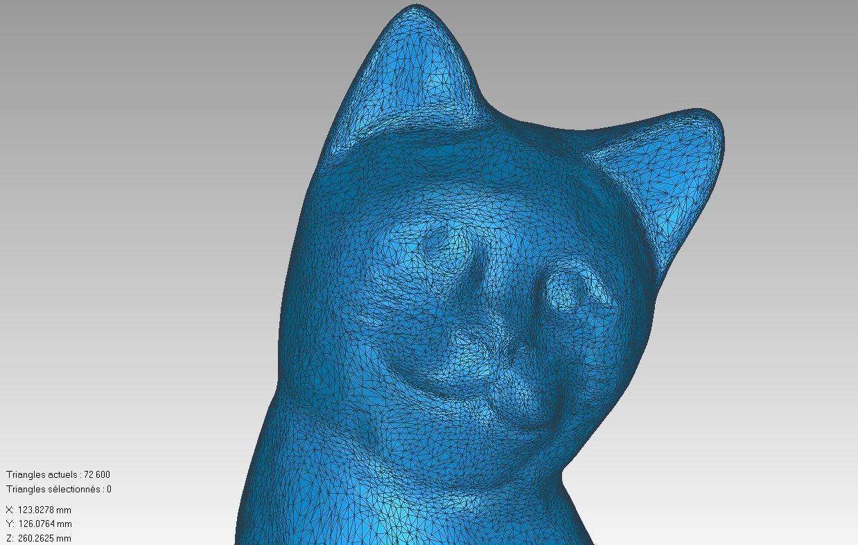 seated cat 3D print model_4