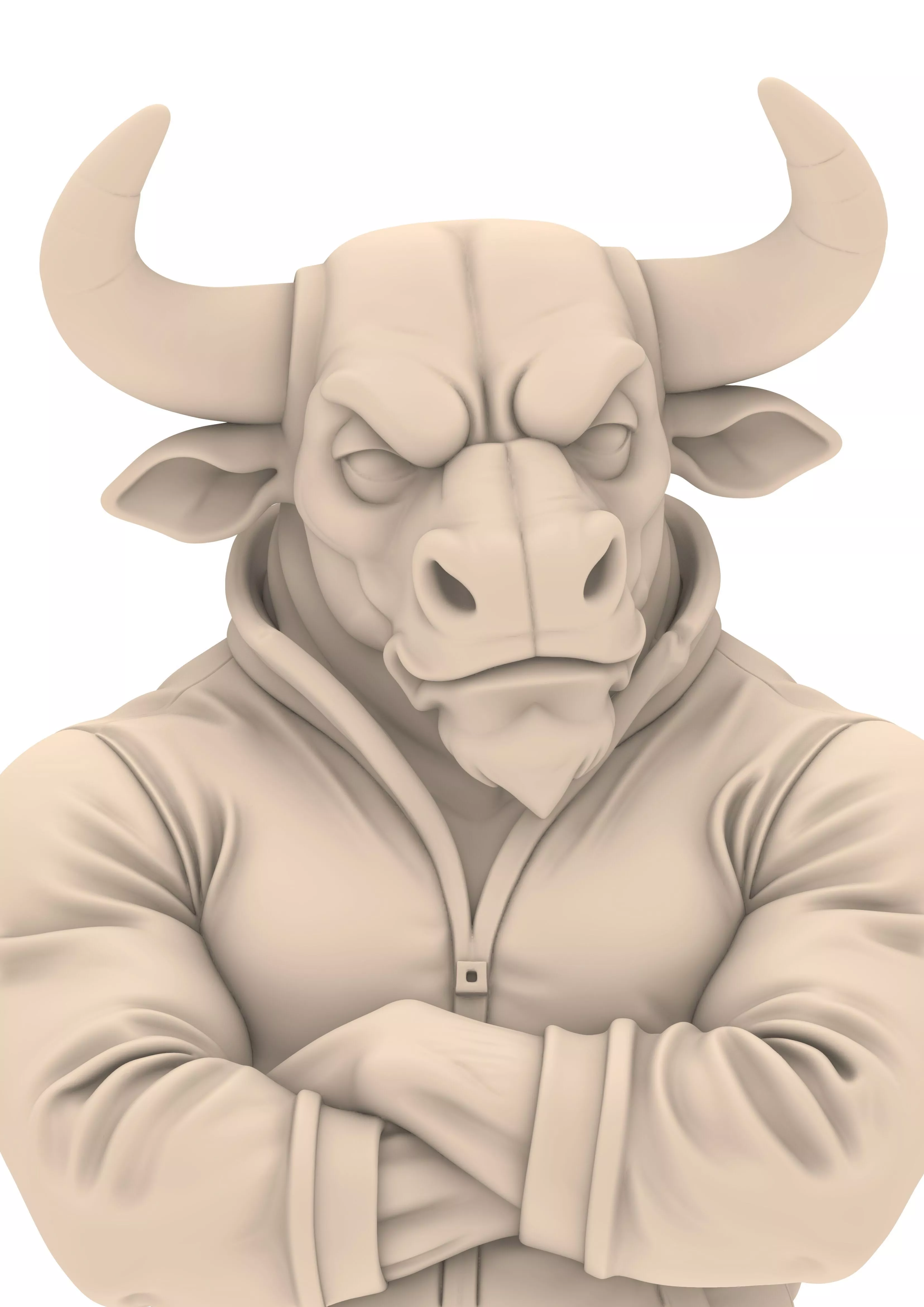 Bull Demon Streetwear Warrior Figure Krieger 3D print model