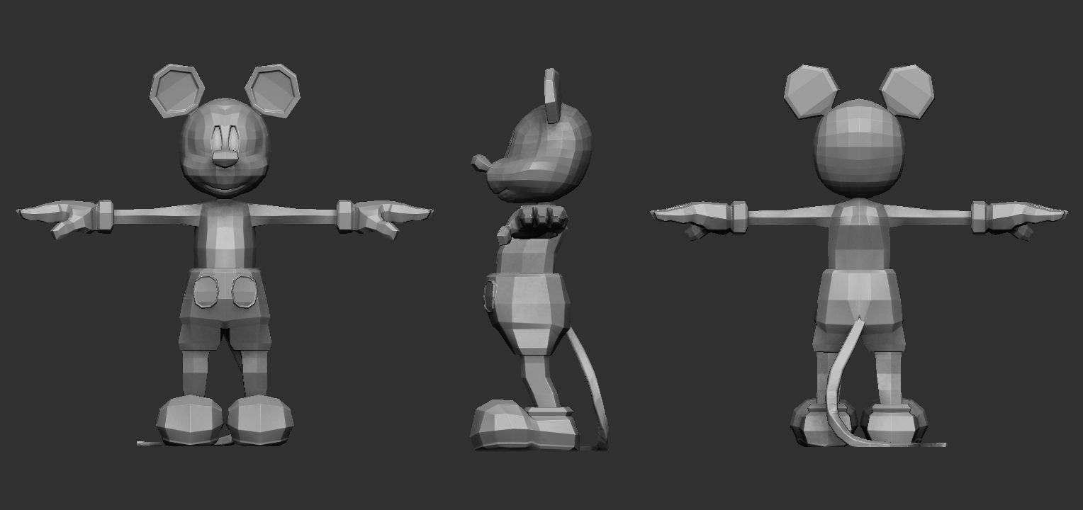 AAA 3D Printable Mickey Mouse 3D print model_13