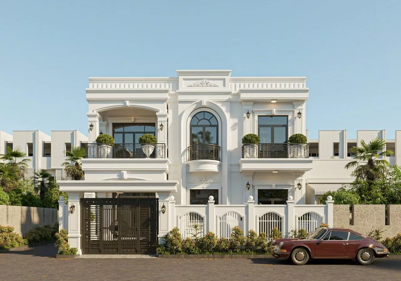 Classic Modern Villa Exterior Design - SketchUp Model 3D model