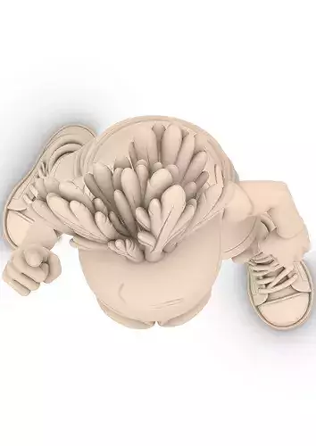 Crazy Carrot Vegetable Fighter STL Karotten  3D print model 7
