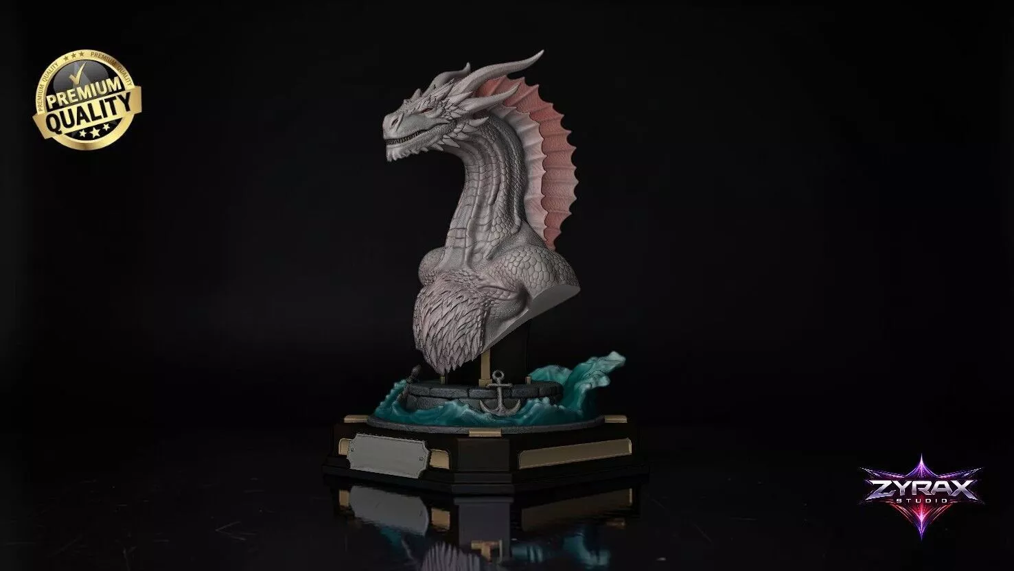 Seasmoke Bust STL House of the Dragon 3D Print Sculpture Model 3D print model