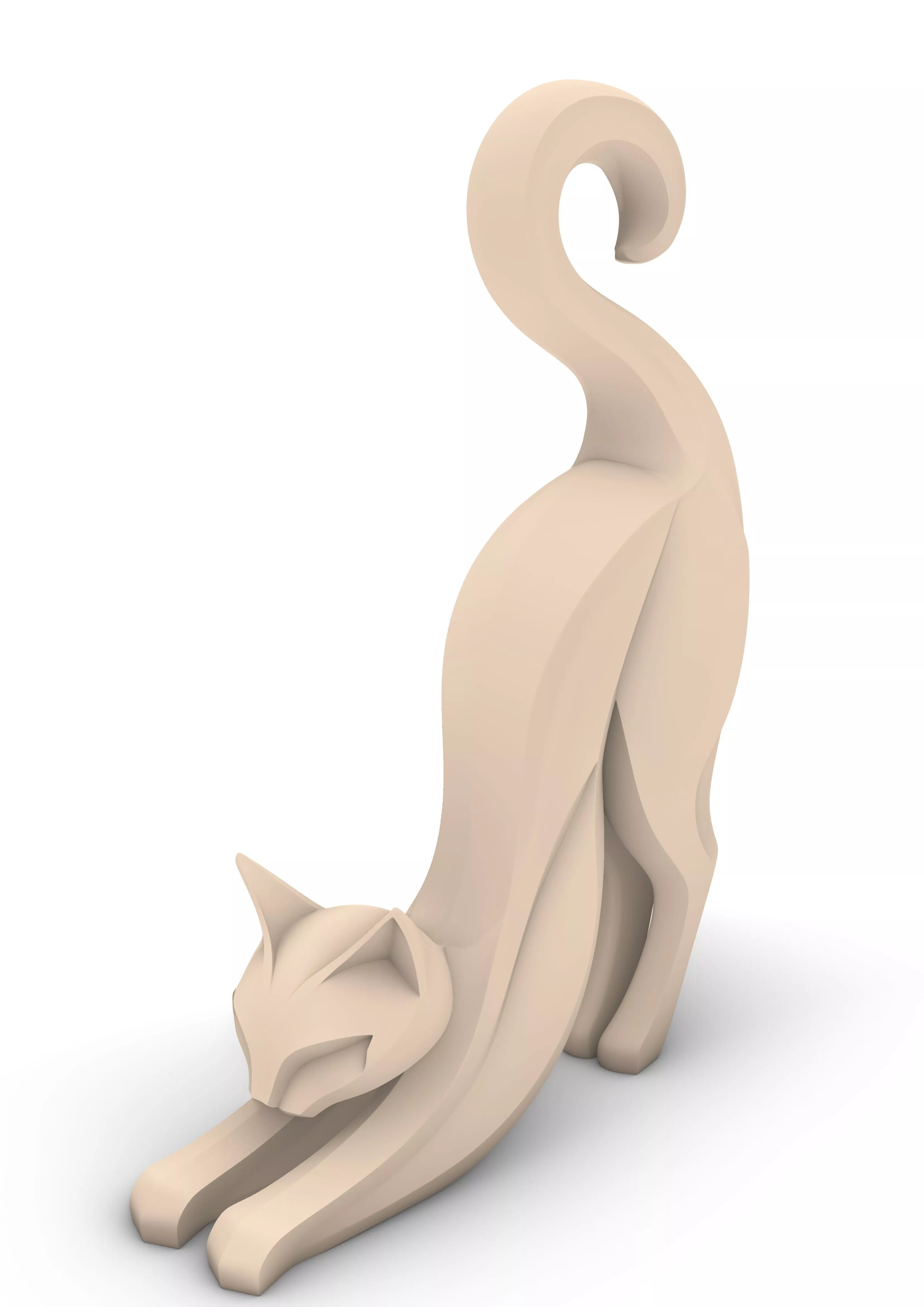 Cat Sculpture STL Katze Skulptur 3D print model