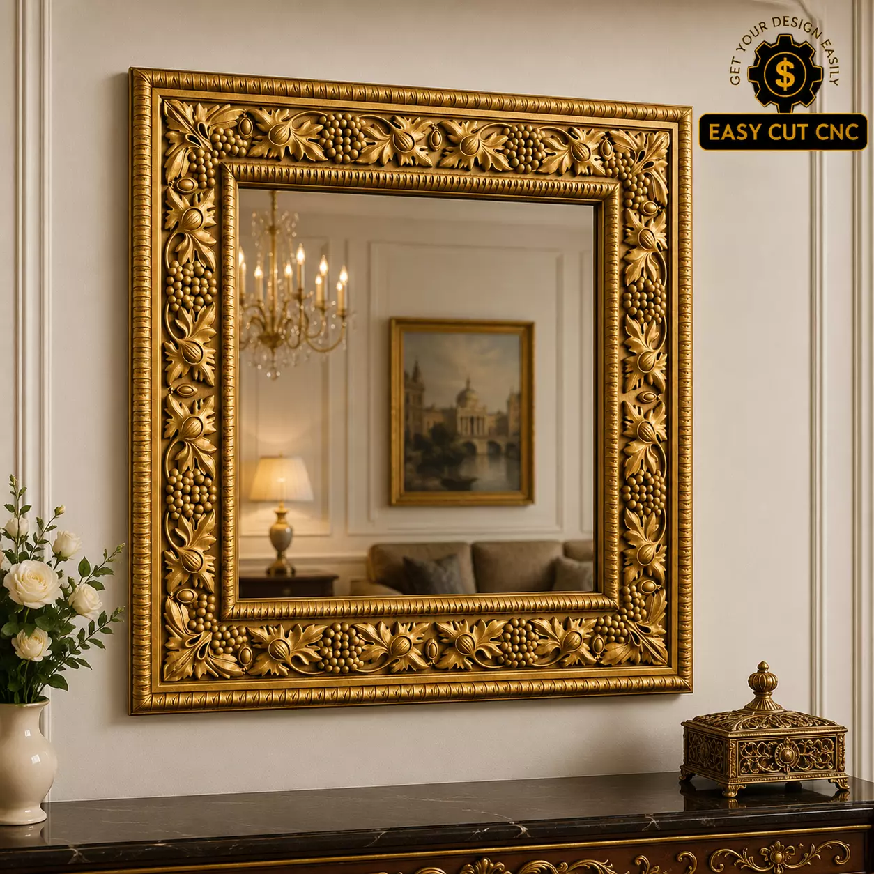 Vineyard Grape CNC Picture Frame 3D model