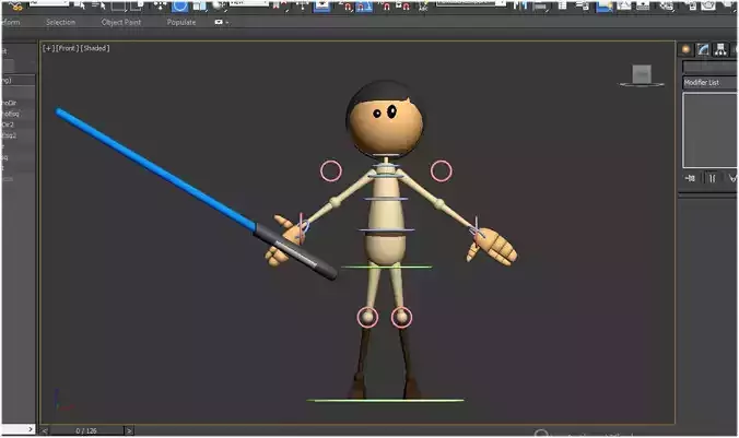 Rigged Toon Luke 3D model