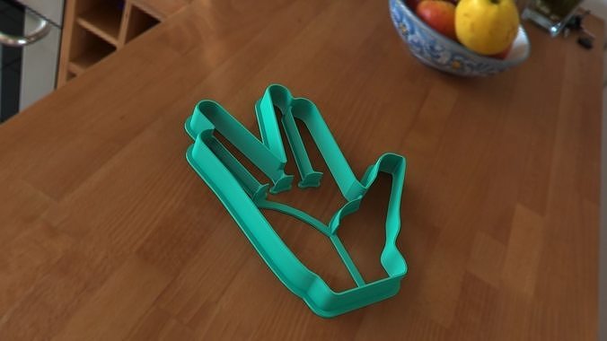 Vulcan Salut Cookie Cutter STAR TREK 3D print model