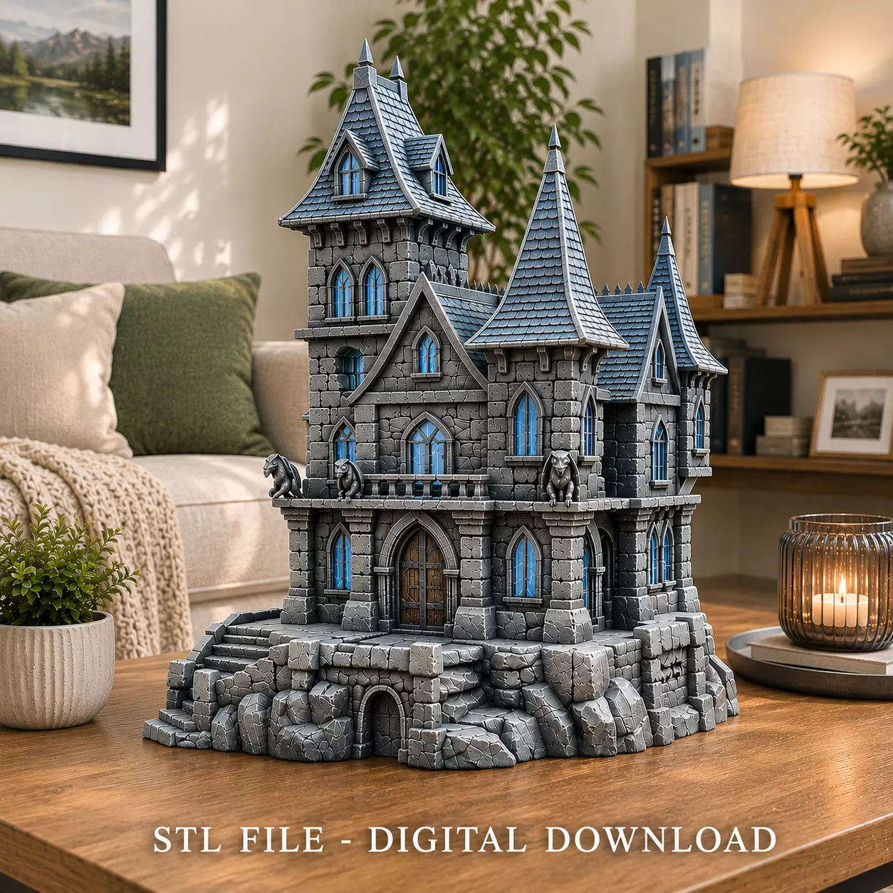 Dark Fantasy Castle STL for 3D Printing 3D print model