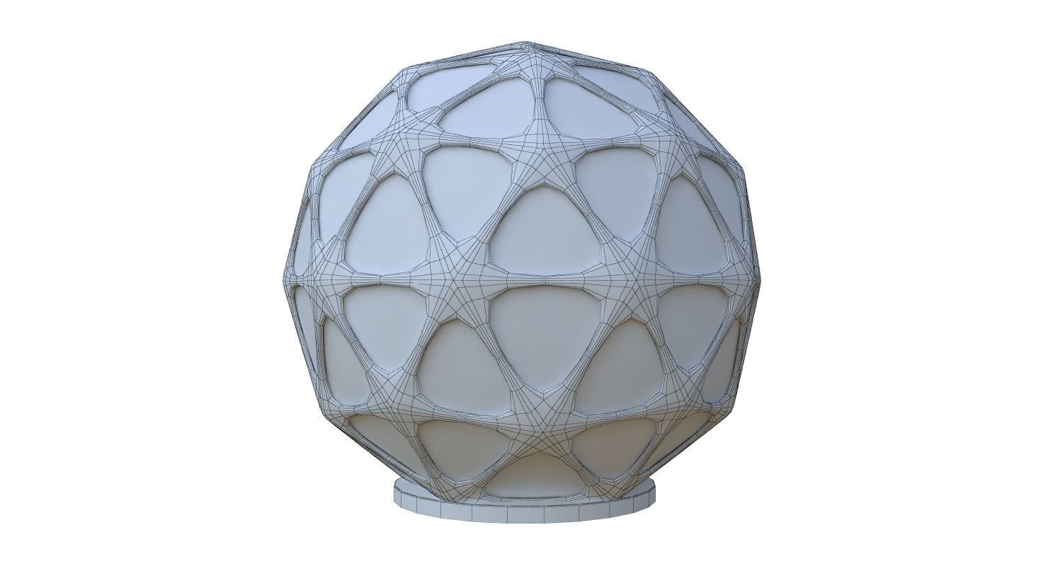 Geodesic Dome Building 1 3D model_7