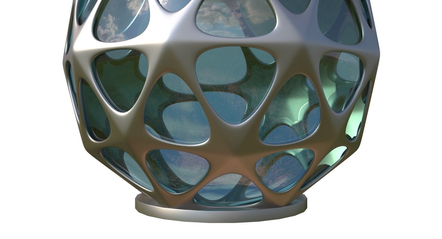 Geodesic Dome Building 1 3D model_5