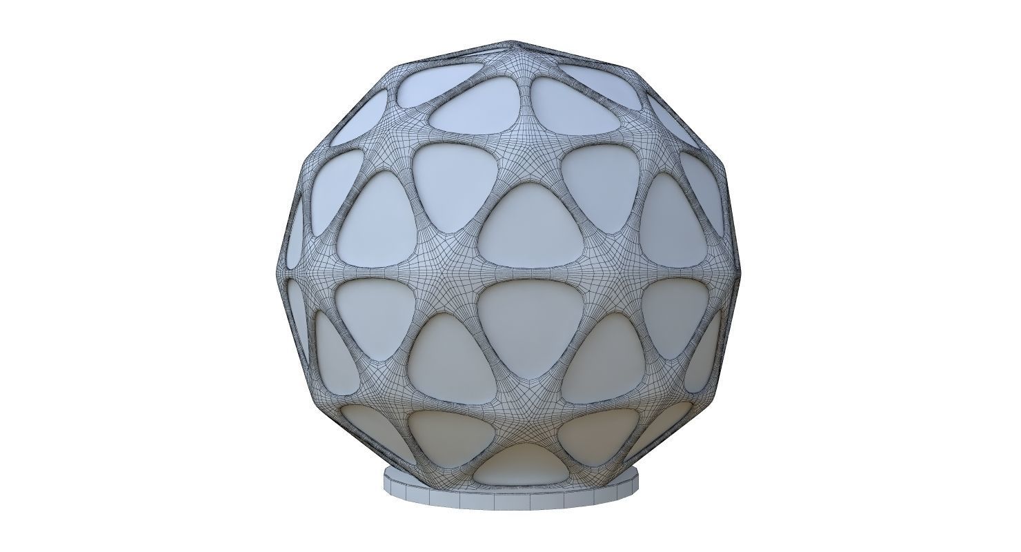 Geodesic Dome Building 1 3D model_8