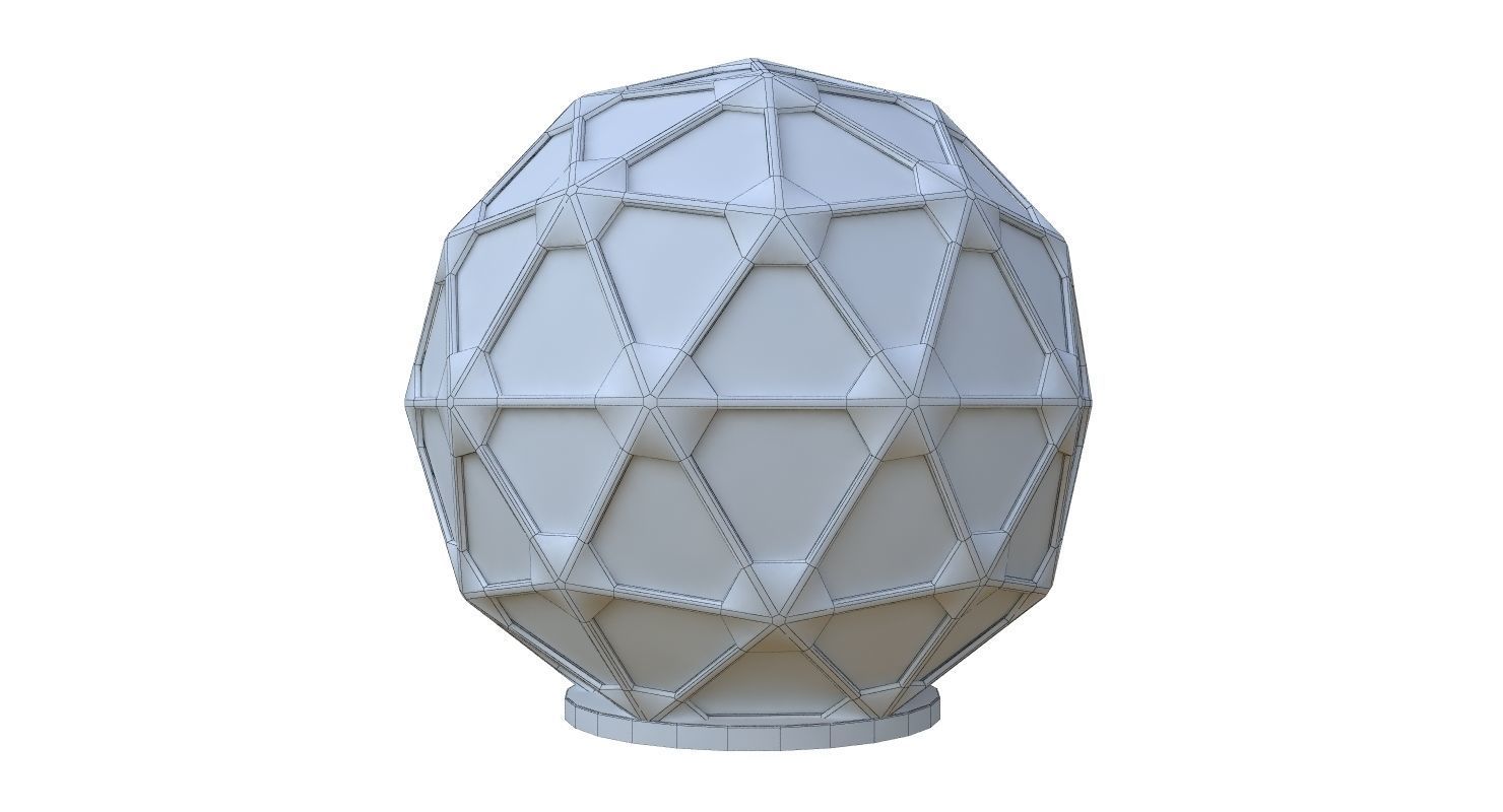 Geodesic Dome Building 1 3D model_6