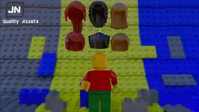 Lego Asset Pack blender File Low-poly 3D model