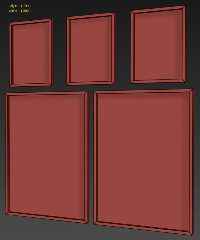 PETER FOUCAULT SET-03 Framed Low-poly 3D model_1