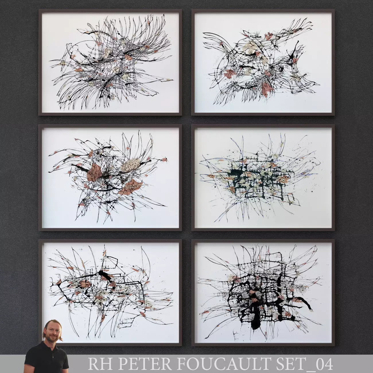 PETER FOUCAULT Set-04 Framed Low-poly 3D model_0