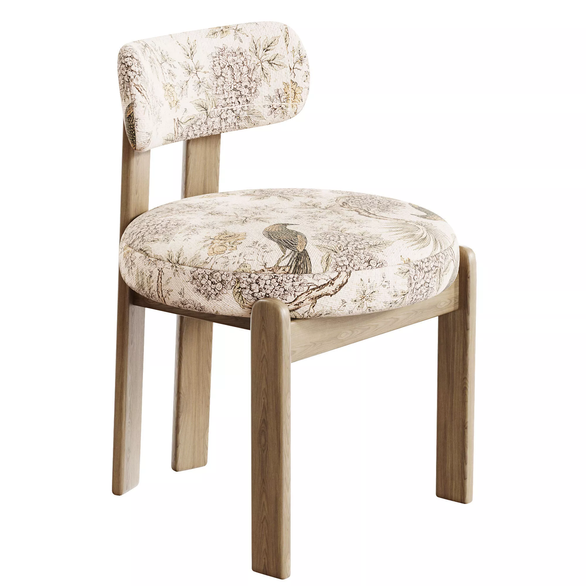 Odessa Vegan Leather Dining Chair Low-poly 3D model