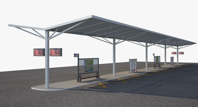 Bus Stop 1a 3D model