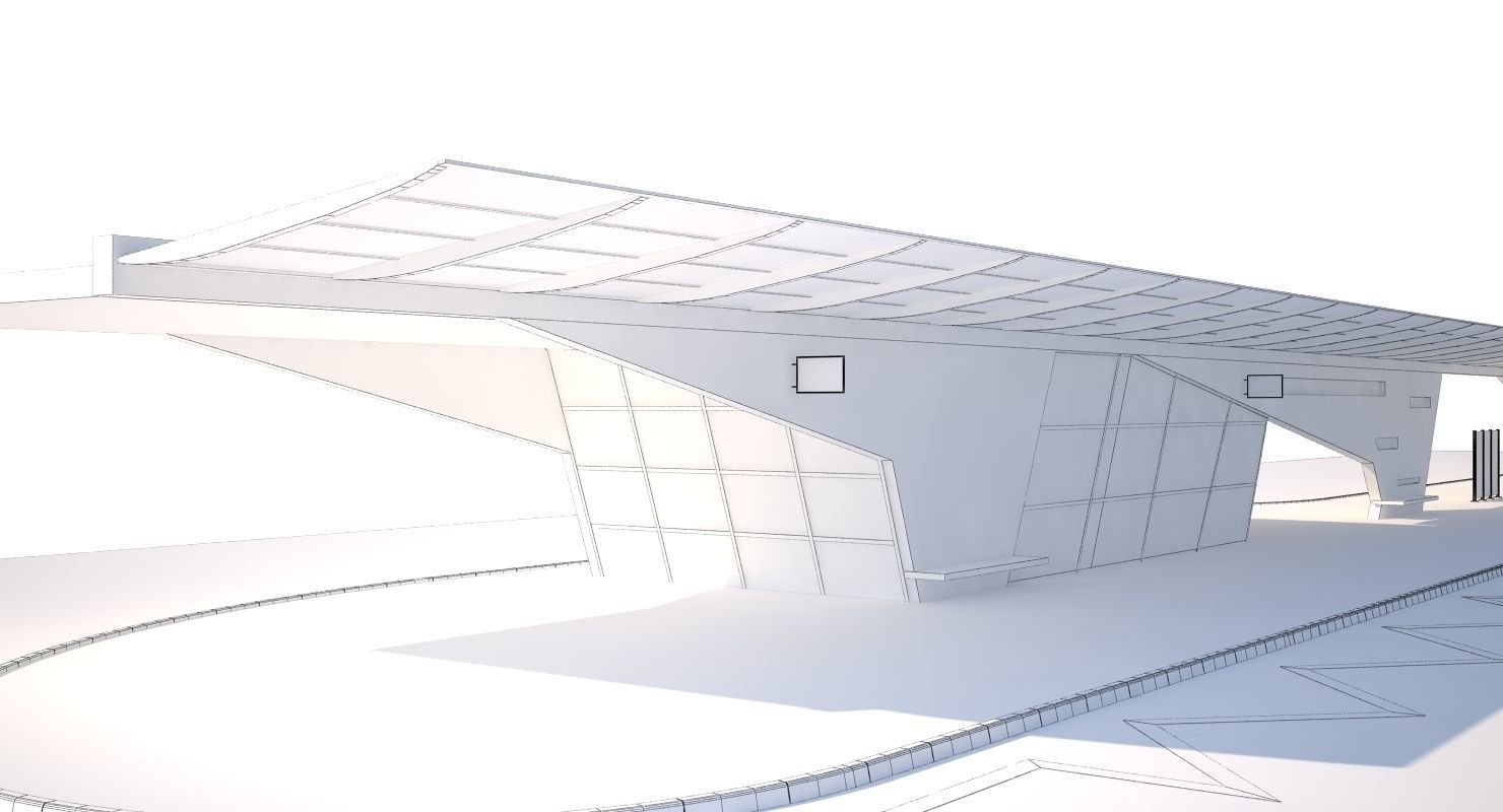 Bus Station 1a 3D model_7