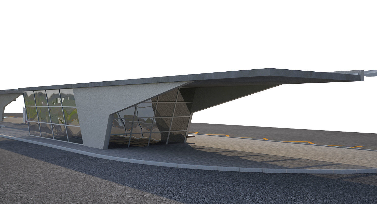 Bus Station 1a 3D model_2