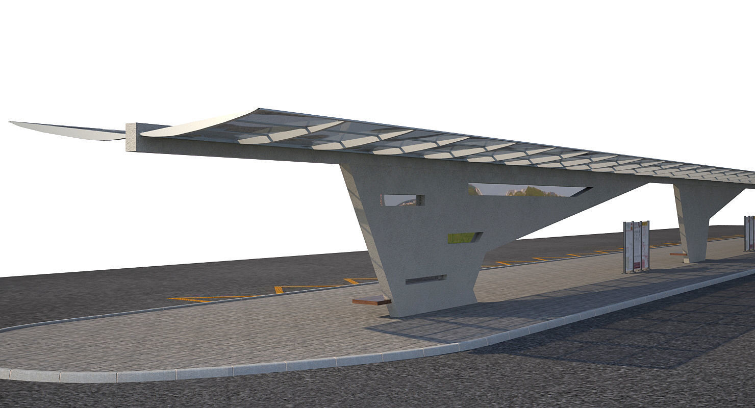 Bus Station 1a 3D model_3