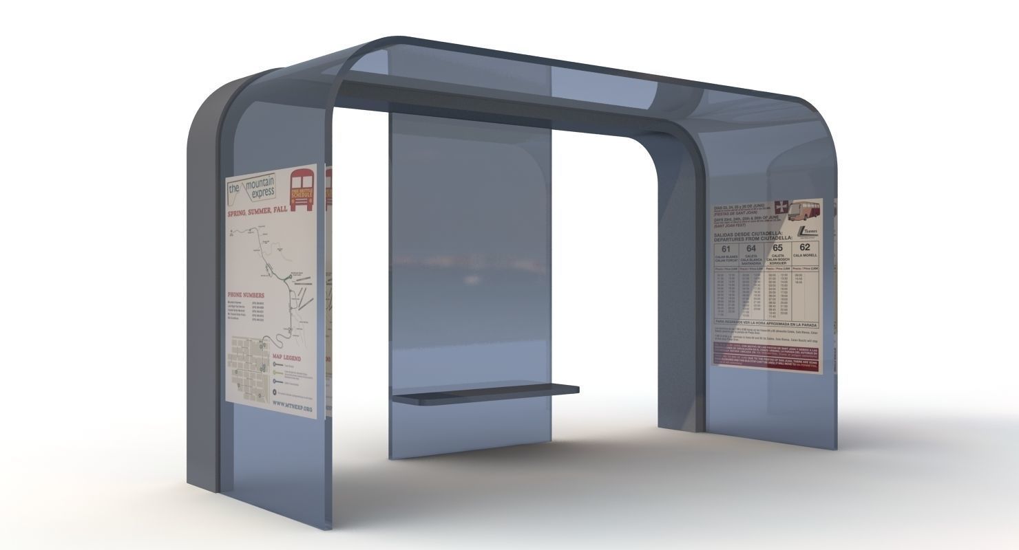 2 Bus Stops 1 3D model_6