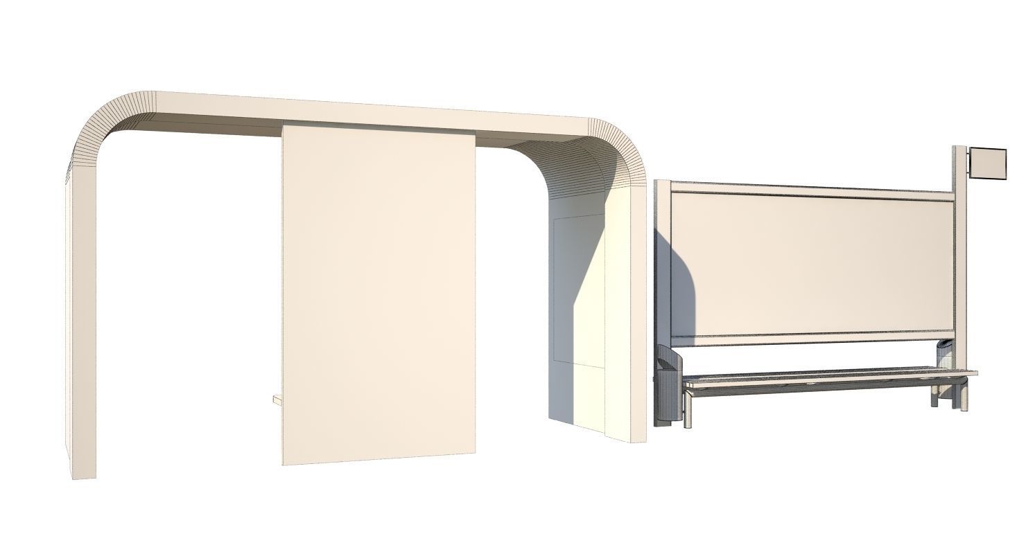 2 Bus Stops 1 3D model_8