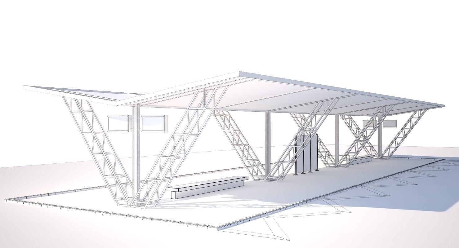 Bus Stop 2a 3D model_6