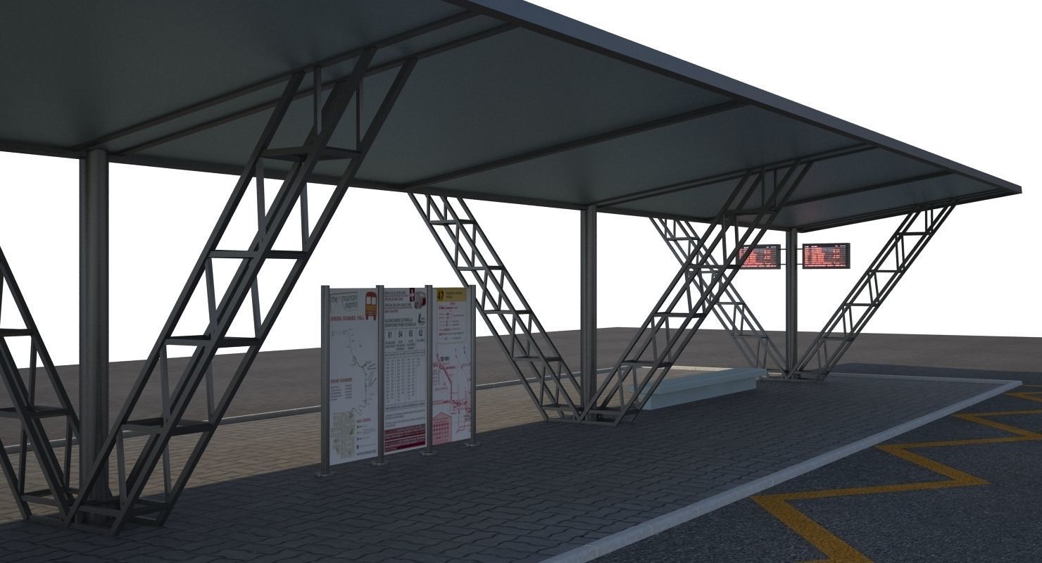 Bus Stop 2a 3D model_2