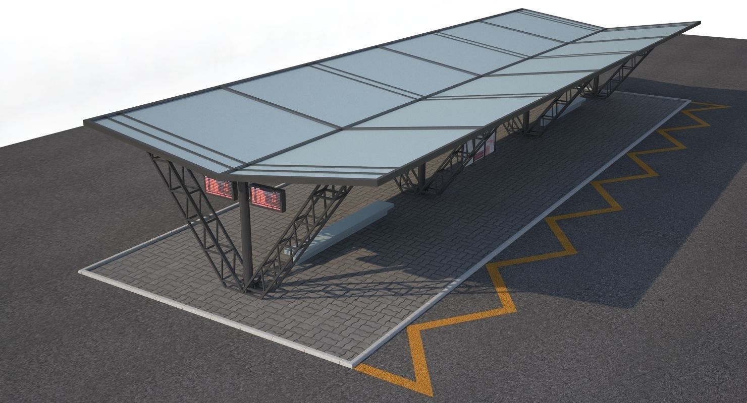 Bus Stop 2a 3D model_3