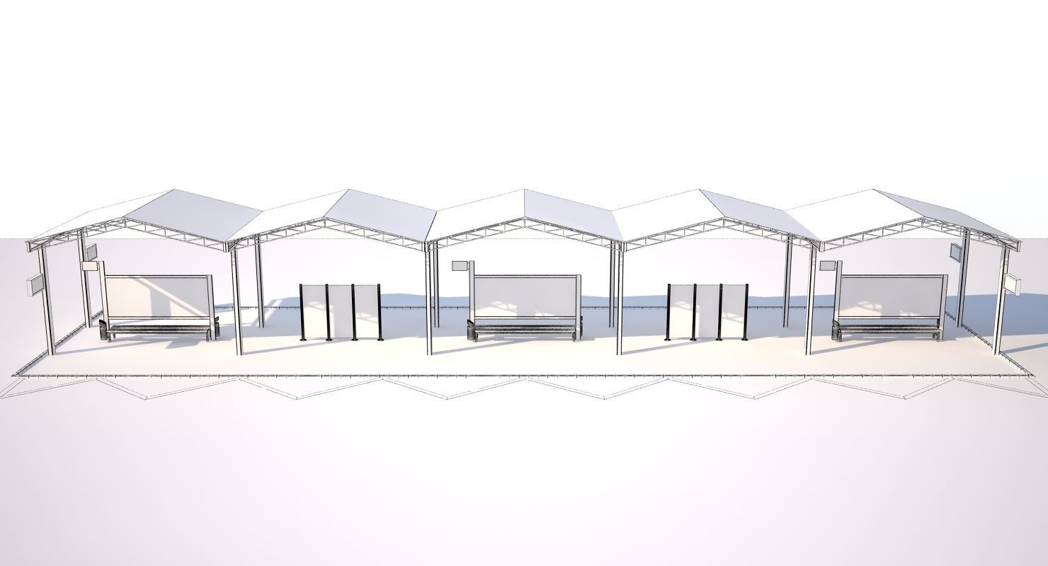 Bus Stop 3a 3D model_6