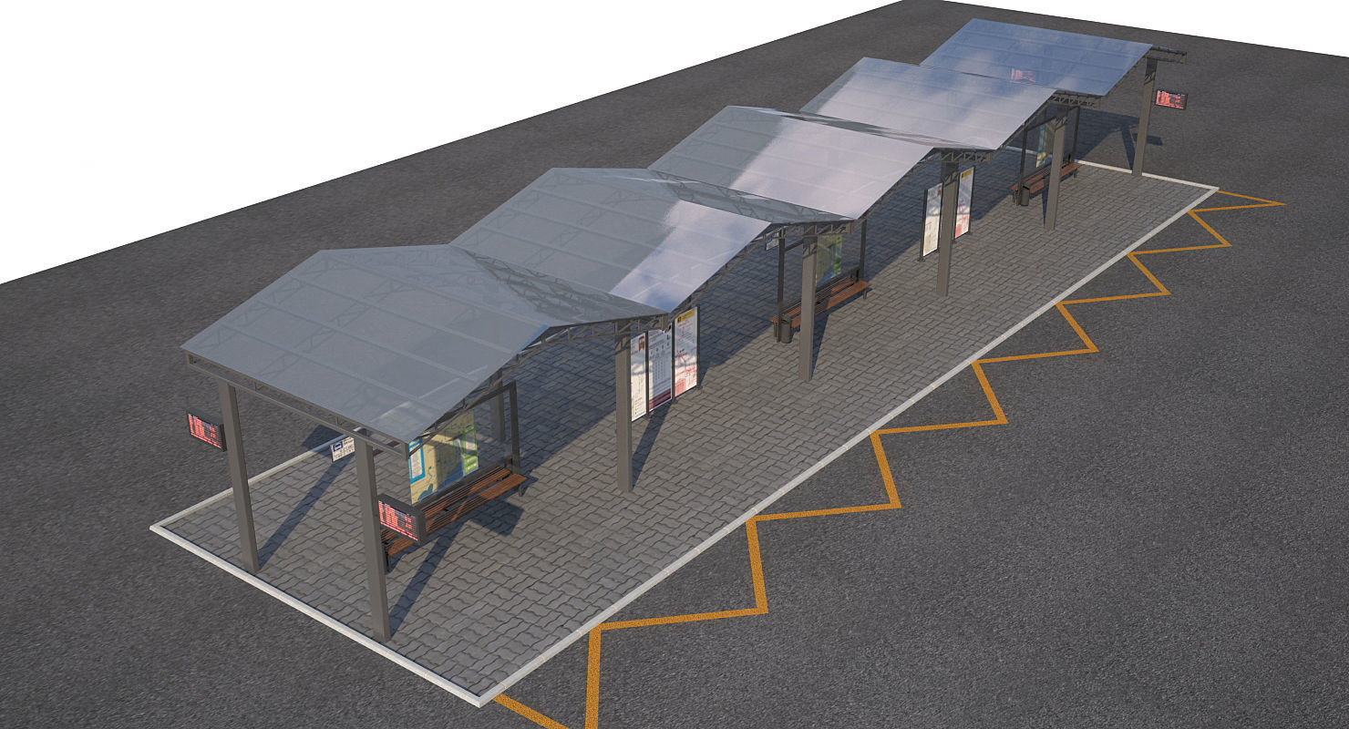 Bus Stop 3a 3D model_3