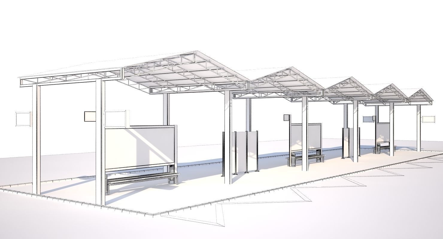 Bus Stop 3a 3D model_5
