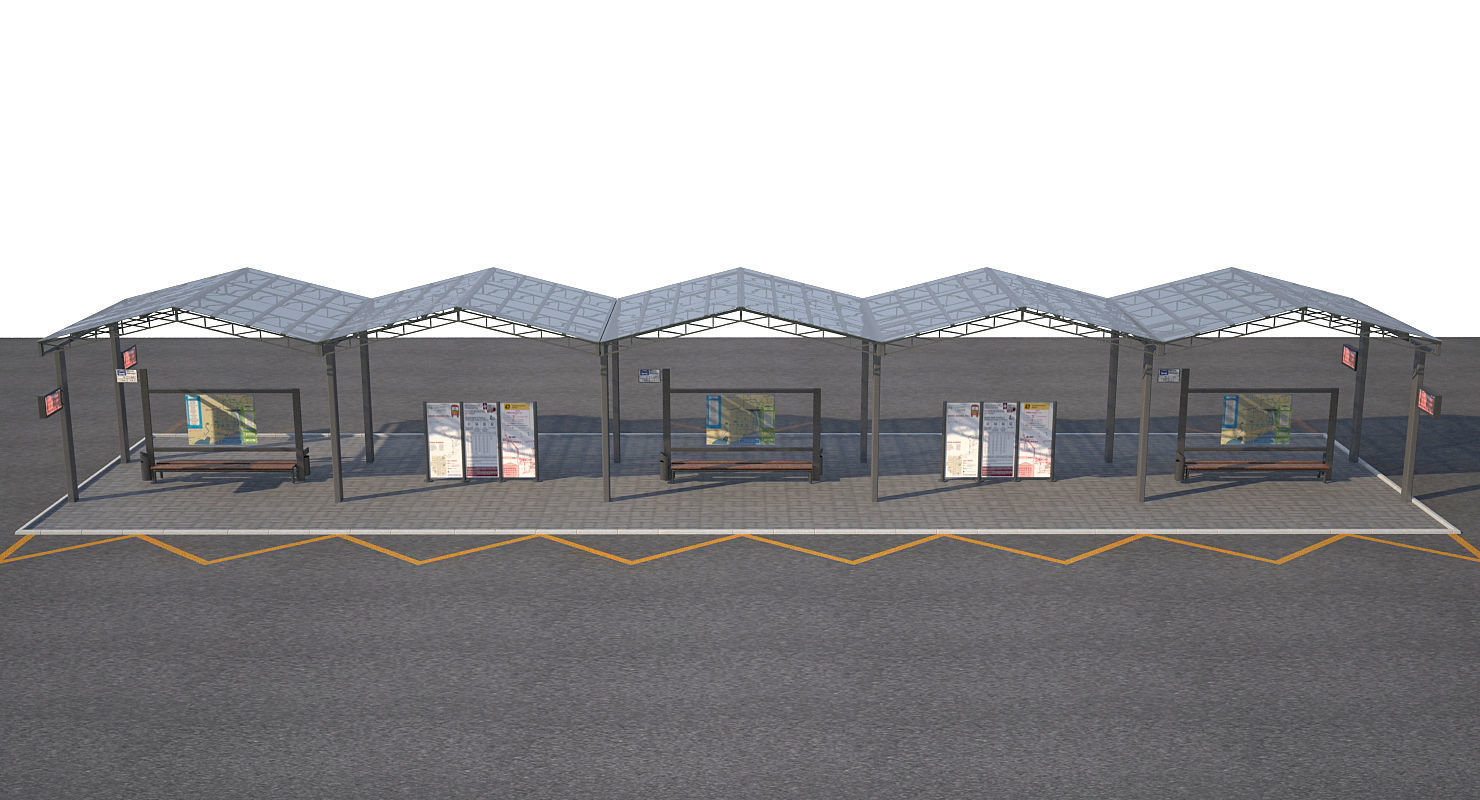 Bus Stop 3a 3D model_4