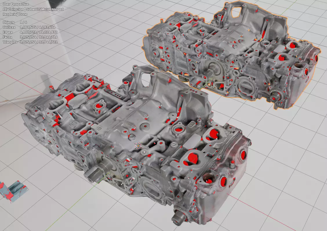 Subaru EJ 2-5l SOHC Long Block Engine 10100BD890 1996-2006 3D model