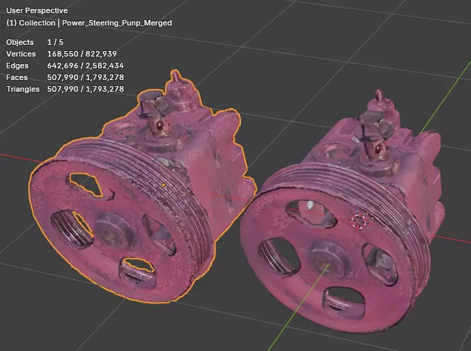 Subaru Power Steering Pump 34401AE03B 2002-2004 Scan 3D model