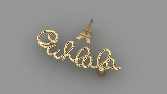 Earrings Ouhlala and Eiffel  3D print model