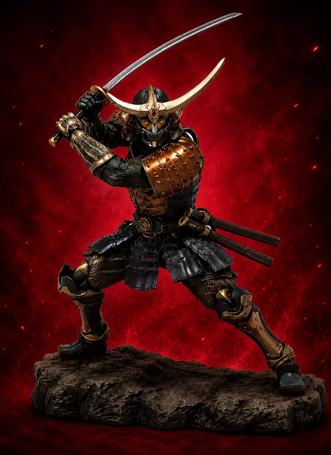 Shredder Battle Pose STL Villain Samurai Statue Free 3D print model