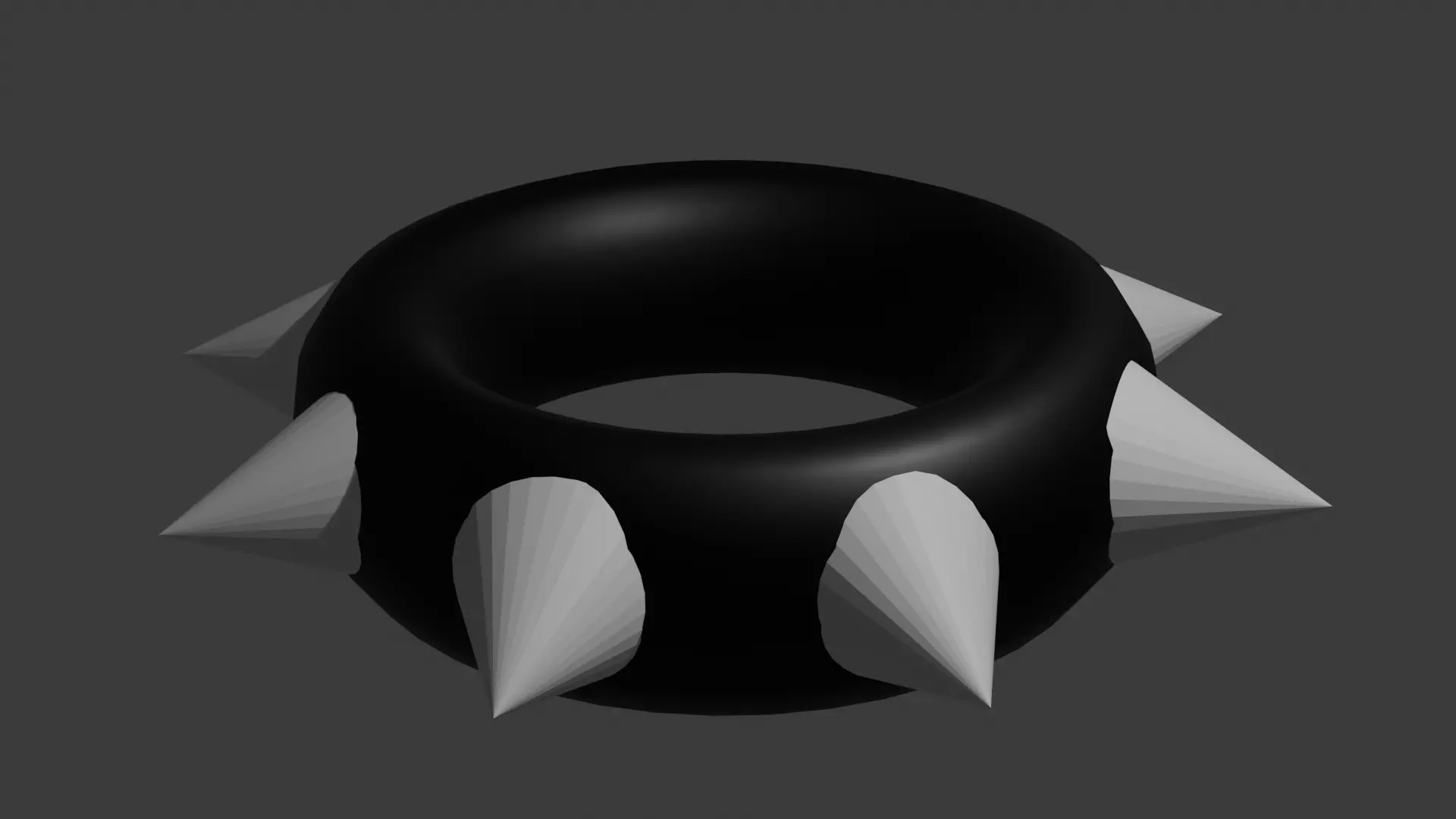 Low Poly Spiked Collar Free low-poly 3D model